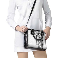 Samoa 685 Art Traditional Tattoo Pattern Shoulder Handbag White Color