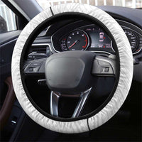 Samoa 685 Art Traditional Tattoo Pattern Steering Wheel Cover White Color