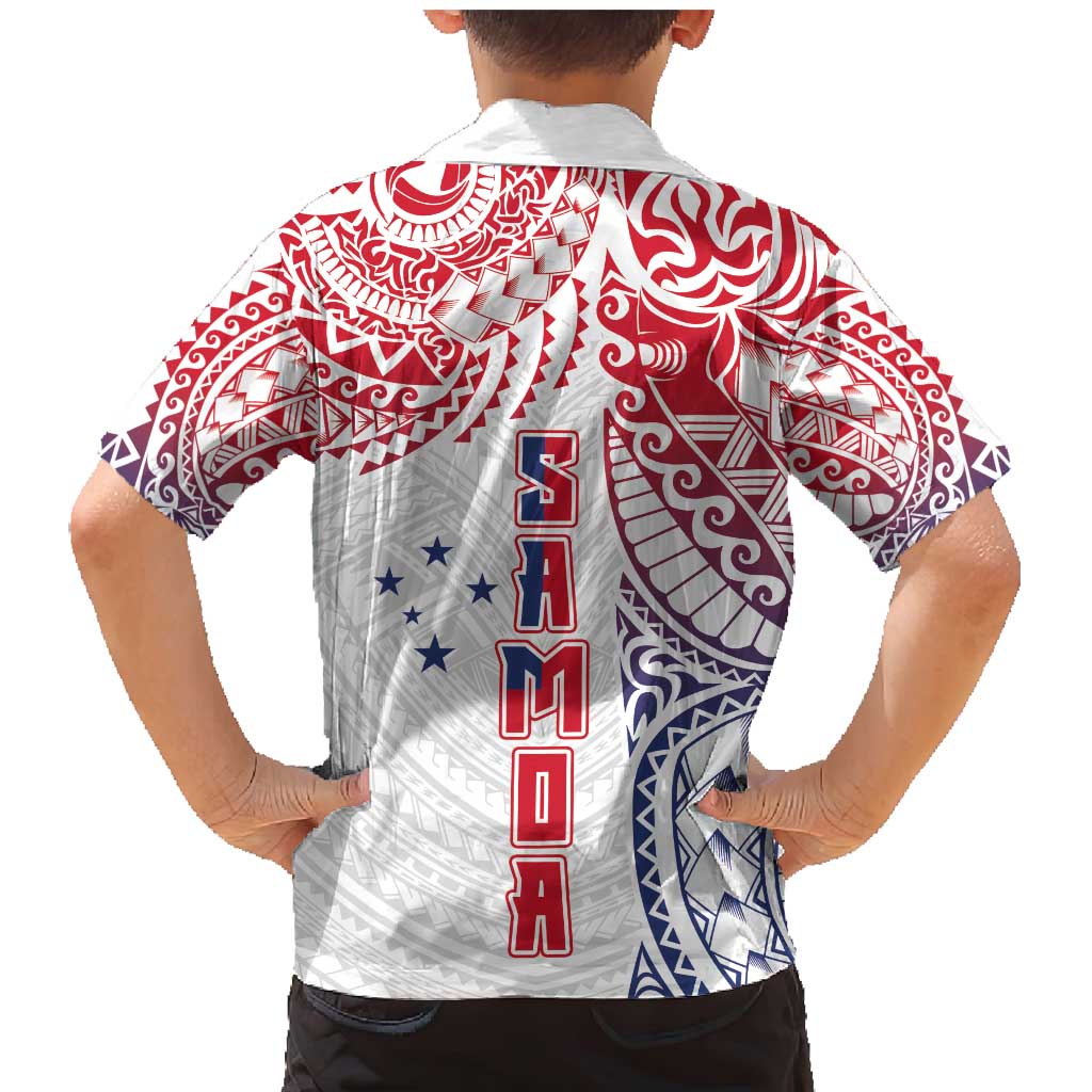 Samoa 685 Art Traditional Tattoo Pattern Family Matching Mermaid Dress and Hawaiian Shirt Gradient Color LT03 - Polynesian Pride