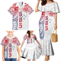Samoa 685 Art Traditional Tattoo Pattern Family Matching Mermaid Dress and Hawaiian Shirt Gradient Color LT03 - Polynesian Pride