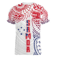 Samoa 685 Art Traditional Tattoo Pattern Women V-Neck T-Shirt Gradient Color LT03 - Polynesian Pride