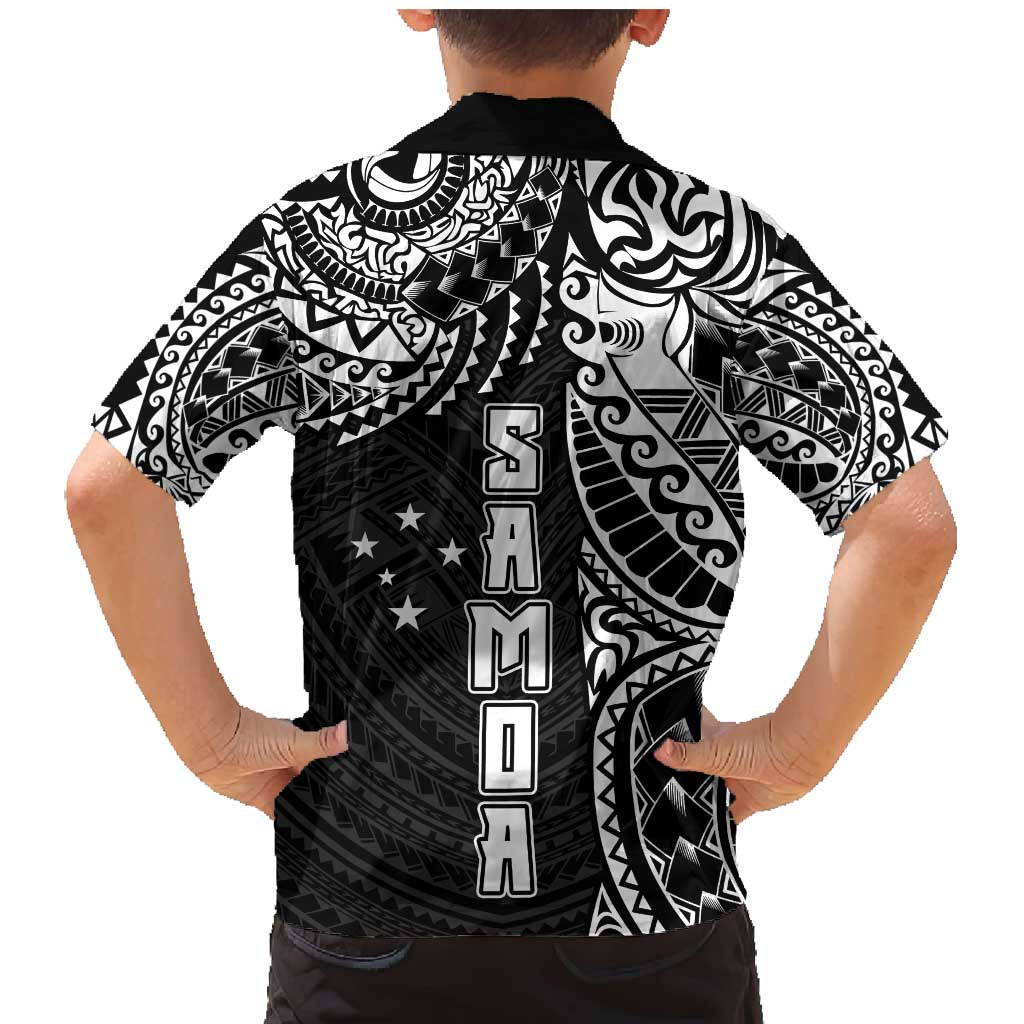 Samoa 685 Art Traditional Tattoo Pattern Family Matching Mermaid Dress and Hawaiian Shirt Black Color LT03 - Polynesian Pride