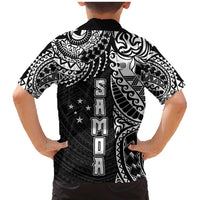 Samoa 685 Art Traditional Tattoo Pattern Family Matching Mermaid Dress and Hawaiian Shirt Black Color LT03 - Polynesian Pride