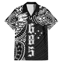 Samoa 685 Art Traditional Tattoo Pattern Family Matching Mermaid Dress and Hawaiian Shirt Black Color LT03 Dad's Shirt - Short Sleeve Black - Polynesian Pride