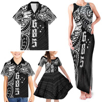 Samoa 685 Art Traditional Tattoo Pattern Family Matching Tank Maxi Dress and Hawaiian Shirt Black Color LT03 - Polynesian Pride