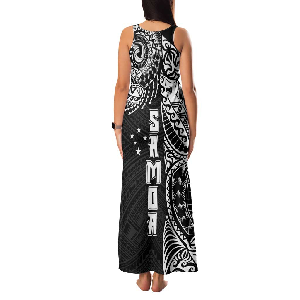 Samoa 685 Art Traditional Tattoo Pattern Family Matching Tank Maxi Dress and Hawaiian Shirt Black Color LT03 - Polynesian Pride