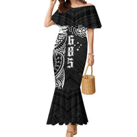 Samoa 685 Art Traditional Tattoo Pattern Mermaid Dress Black Color LT03 Women Black - Polynesian Pride