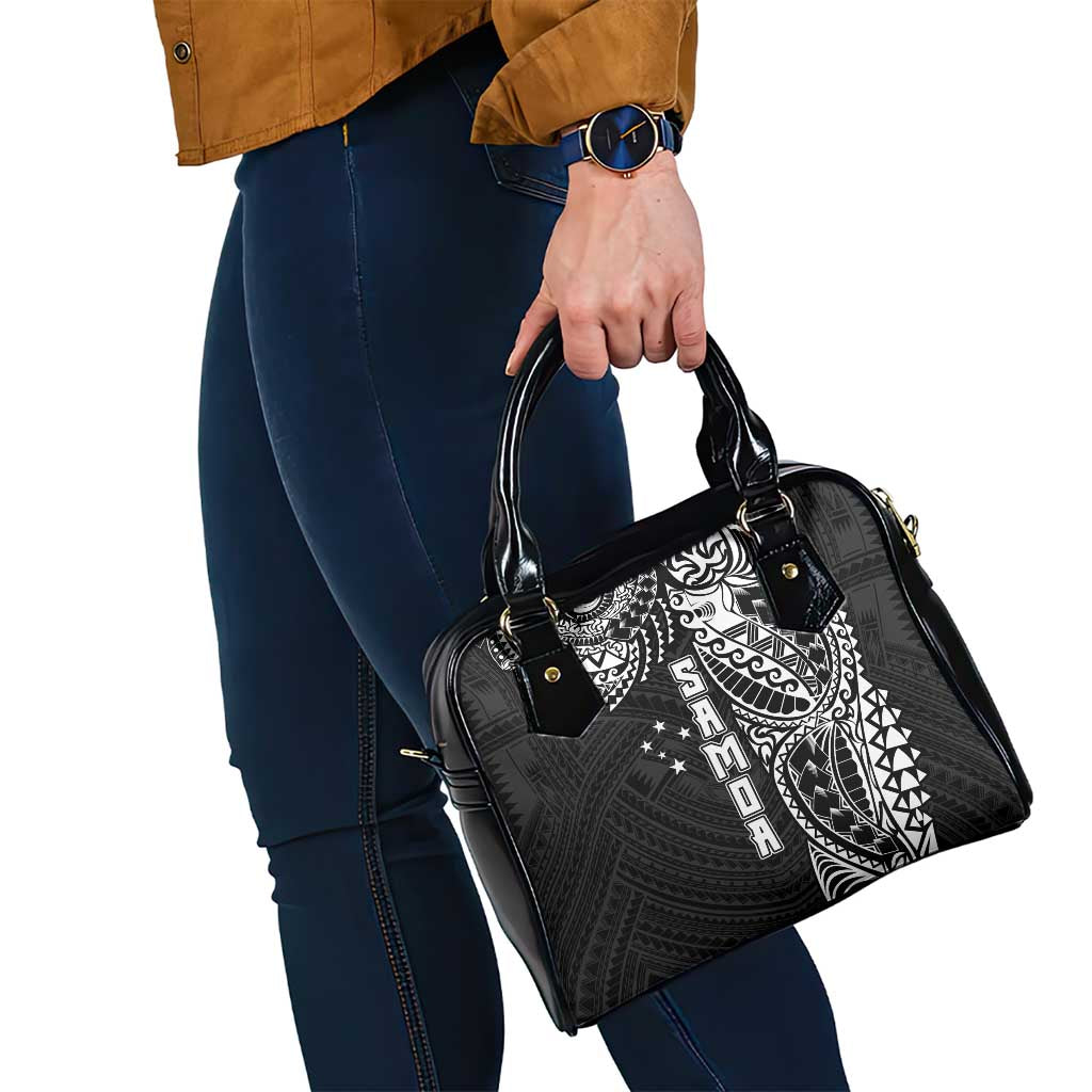 Samoa 685 Art Traditional Tattoo Pattern Shoulder Handbag Black Color
