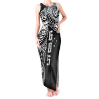 Samoa 685 Art Traditional Tattoo Pattern Tank Maxi Dress Black Color LT03 Women Black - Polynesian Pride