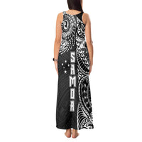Samoa 685 Art Traditional Tattoo Pattern Tank Maxi Dress Black Color LT03 - Polynesian Pride