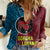 Custom Bintangor Goroka Lahanis Rugby Women Casual Shirt Papua New Guinea Polynesian Tattoo LT03 Female Red - Polynesian Pride