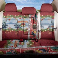 New Zealand Merry Christmas Back Car Seat Cover Maori Animals, Koru Tattoo - Red Xmas Style LT03 One Size Red - Polynesian Pride