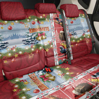 New Zealand Merry Christmas Back Car Seat Cover Maori Animals, Koru Tattoo - Red Xmas Style LT03 - Polynesian Pride