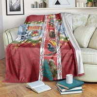 New Zealand Merry Christmas Blanket Maori Animals, Koru Tattoo - Red Xmas Style LT03 Red - Polynesian Pride