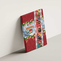 New Zealand Merry Christmas Canvas Wall Art Maori Animals, Koru Tattoo - Red Xmas Style LT03 - Polynesian Pride
