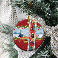 New Zealand Merry Christmas Ceramic Ornament Maori Animals, Koru Tattoo - Red Xmas Style LT03 - Polynesian Pride