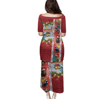 New Zealand Merry Christmas Family Matching Puletasi and Hawaiian Shirt Maori Animals, Koru Tattoo - Red Xmas Style LT03 - Polynesian Pride