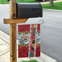 New Zealand Merry Christmas Garden Flag Maori Animals, Koru Tattoo - Red Xmas Style LT03 - Polynesian Pride
