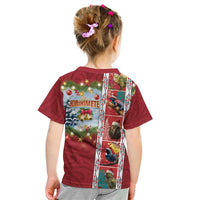 New Zealand Merry Christmas Kid T Shirt Maori Animals, Koru Tattoo - Red Xmas Style LT03 - Polynesian Pride