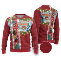 New Zealand Merry Christmas Ugly Christmas Sweater Maori Animals, Koru Tattoo - Red Xmas Style LT03 Red - Polynesian Pride