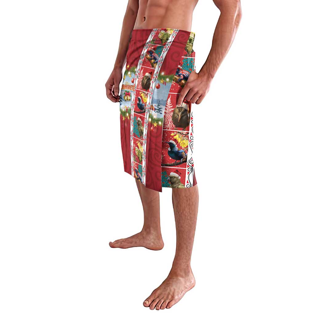 New Zealand Merry Christmas Lavalava Maori Animals, Koru Tattoo - Red Xmas Style LT03 - Polynesian Pride