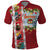 New Zealand Merry Christmas Polo Shirt Maori Animals, Koru Tattoo - Red Xmas Style