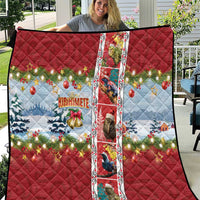 New Zealand Merry Christmas Quilt Maori Animals, Koru Tattoo - Red Xmas Style LT03 Red - Polynesian Pride