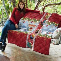 New Zealand Merry Christmas Quilt Maori Animals, Koru Tattoo - Red Xmas Style LT03 - Polynesian Pride