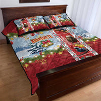 New Zealand Merry Christmas Quilt Bed Set Maori Animals, Koru Tattoo - Red Xmas Style LT03 - Polynesian Pride