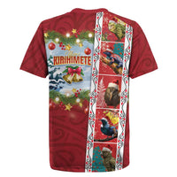 New Zealand Merry Christmas Rugby Jersey Maori Animals, Koru Tattoo - Red Xmas Style LT03 - Polynesian Pride
