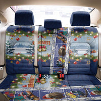 New Zealand Merry Christmas Back Car Seat Cover Maori Animals, Koru Tattoo - Blue Xmas Style LT03 - Polynesian Pride