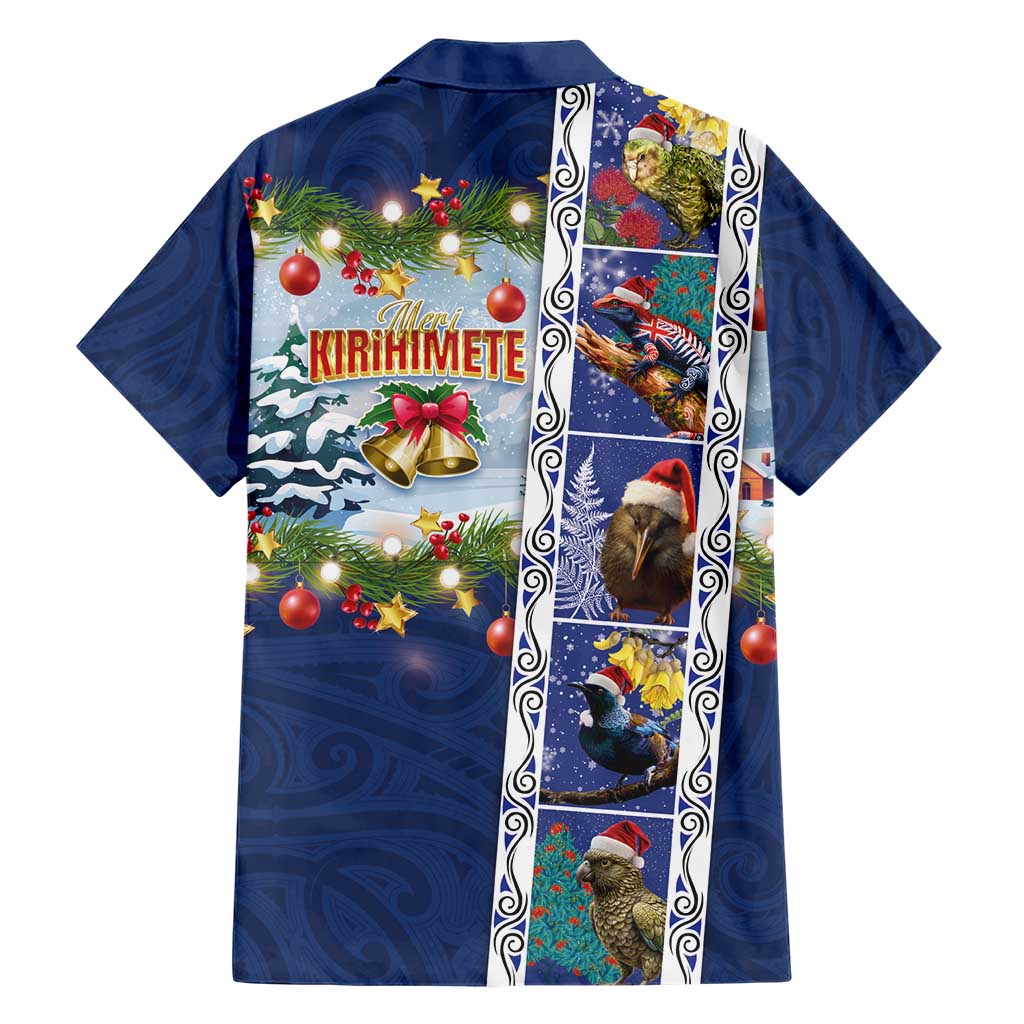 New Zealand Merry Christmas Hawaiian Shirt Maori Animals, Koru Tattoo - Blue Xmas Style LT03 - Polynesian Pride