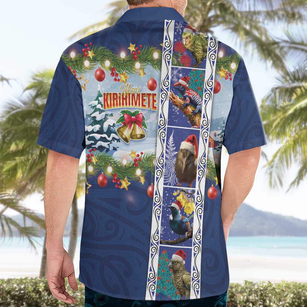 New Zealand Merry Christmas Hawaiian Shirt Maori Animals, Koru Tattoo - Blue Xmas Style LT03 - Polynesian Pride