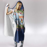 New Zealand Merry Christmas Hooded Blanket Maori Animals, Koru Tattoo - Blue Xmas Style LT03 - Polynesian Pride