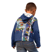 New Zealand Merry Christmas Kid Hoodie Maori Animals, Koru Tattoo - Blue Xmas Style LT03 - Polynesian Pride