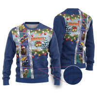 New Zealand Merry Christmas Ugly Christmas Sweater Maori Animals, Koru Tattoo - Blue Xmas Style LT03 Blue - Polynesian Pride