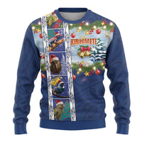 New Zealand Merry Christmas Ugly Christmas Sweater Maori Animals, Koru Tattoo - Blue Xmas Style LT03 - Polynesian Pride