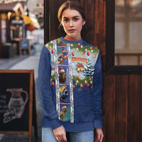 New Zealand Merry Christmas Ugly Christmas Sweater Maori Animals, Koru Tattoo - Blue Xmas Style LT03 - Polynesian Pride