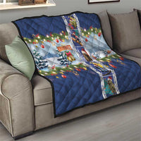 New Zealand Merry Christmas Quilt Maori Animals, Koru Tattoo - Blue Xmas Style LT03 - Polynesian Pride