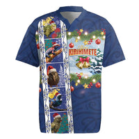 New Zealand Merry Christmas Rugby Jersey Maori Animals, Koru Tattoo - Blue Xmas Style LT03 Blue - Polynesian Pride