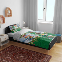 New Zealand Merry Christmas Bedding Set Maori Animals, Koru Tattoo - Green Xmas Style LT03 - Polynesian Pride
