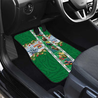 New Zealand Merry Christmas Car Mats Maori Animals, Koru Tattoo - Green Xmas Style LT03 - Polynesian Pride