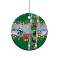 New Zealand Merry Christmas Ceramic Ornament Maori Animals, Koru Tattoo - Green Xmas Style LT03 - Polynesian Pride