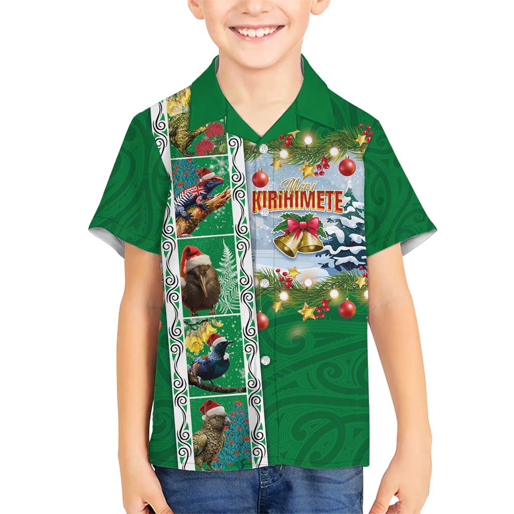 New Zealand Merry Christmas Hawaiian Shirt Maori Animals, Koru Tattoo - Green Xmas Style LT03 - Polynesian Pride