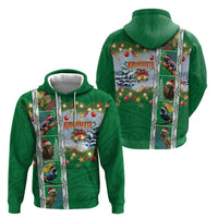 New Zealand Merry Christmas Hoodie Maori Animals, Koru Tattoo - Green Xmas Style LT03 - Polynesian Pride