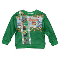 New Zealand Merry Christmas Kid Ugly Christmas Sweater Maori Animals, Koru Tattoo - Green Xmas Style LT03 Kid Green - Polynesian Pride