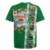 New Zealand Merry Christmas Rugby Jersey Maori Animals, Koru Tattoo - Green Xmas Style LT03 - Polynesian Pride
