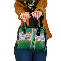 New Zealand Merry Christmas Shoulder Handbag Maori Animals, Koru Tattoo - Green Xmas Style LT03 One Size Green - Polynesian Pride