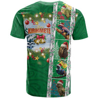 New Zealand Merry Christmas T Shirt Maori Animals, Koru Tattoo - Green Xmas Style LT03 - Polynesian Pride