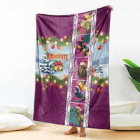 New Zealand Merry Christmas Blanket Maori Animals, Koru Tattoo - Pink Xmas Style LT03 - Polynesian Pride